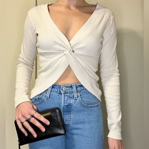 Nastygal twist tie front top